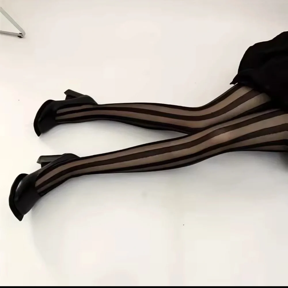 New! Vintage Striped Stockings Tights